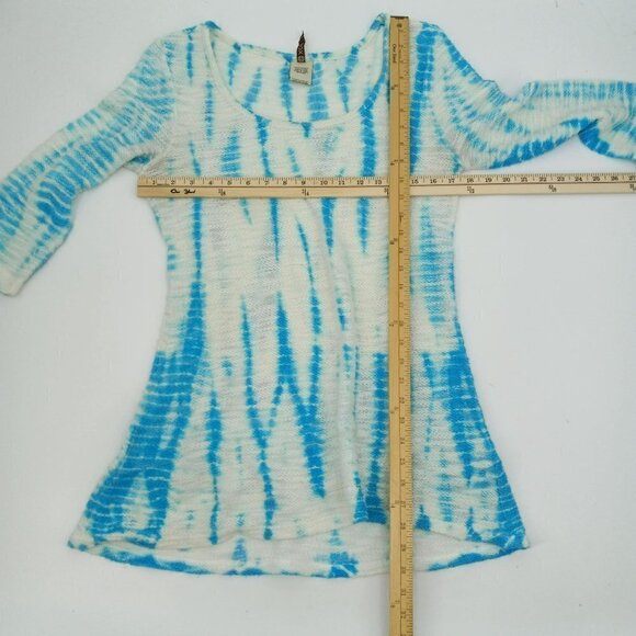 XCVI Tie Dye Tunic Top Scoop Neck Relaxed Boho Hippie Artsy Beach Lounge Wear M - Picture 10 of 10